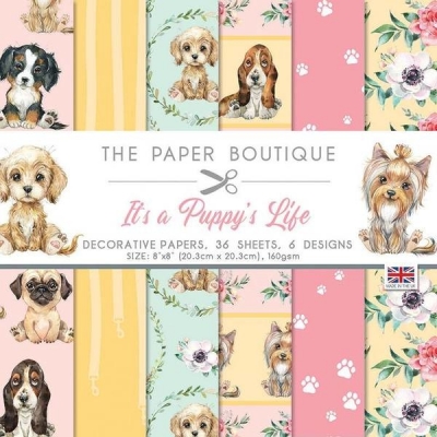 It's a Puppy's Life Decorative Paperpad 8x8 - The Paper Boutique