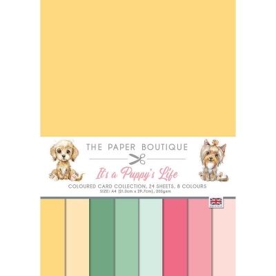 It's a Puppy's Life Coloured Card Collection A4 - The Paper Boutique