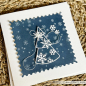 Preview: Schneeflocken auf Premiumblau, Designpapier - Alexandra Renke