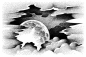 Preview: Cloud with Rising Moon, Stempel - Stampscapes