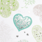 Preview: Big Hearts Mint A4, Designpapier - Heyda