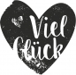 Preview: Viel Glück, Holzstempel rund - Heyda