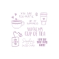 Preview: Tea and Coffe, Clearstamps - Tonic Studios