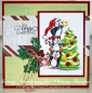 Preview: Penguins Decorate the Tree, Rubberstamp - Whimsy Stamps