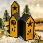 Preview: Häuschendorf "hoch", Stanze - Farbton Papier