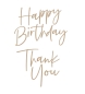 Preview: Stylish Script Thank You & Happy Birthday, Hot Foil Plate - Spellbinders