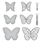 Mobile Preview: Delicate Butterflies, Stanze - Spellbinders
