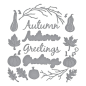 Preview: Autumn Greetings Wreath, Stanze - Spellbinders