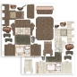 Preview: 3D Paper Kit Casa Granada, Miniature Kitchen - Stamperia