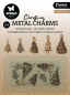 Preview: Metal Charms Christmas, Vintage Gold Christmas Trees - Studiolight
