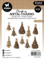 Preview: Metal Charms Christmas, Vintage Gold Christmas Trees - Studiolight