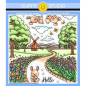 Preview: Tulip Path Background, Clearstamp - Sunny Studio Stamps