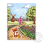 Preview: Tulip Path Background, Clearstamp - Sunny Studio Stamps
