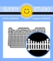 Mobile Preview: Scalloped Fence, Stanze - Sunny Stamps Studios