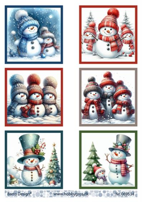 Cutting Sheet, Snowman #1 - Barto Design