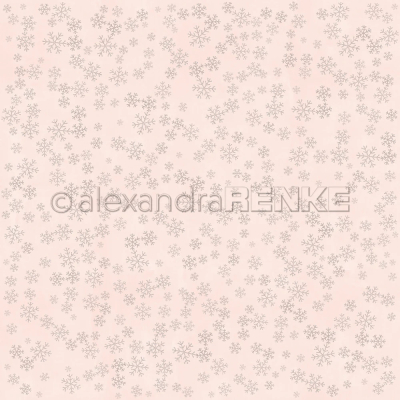 Schneeflockenzauber Blassrosa, Designpapier - Alexandra Renke