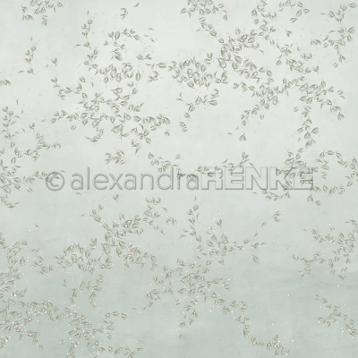 Mistelwirbel Jaspisgrün, Designpapier - Alexandra Renke
