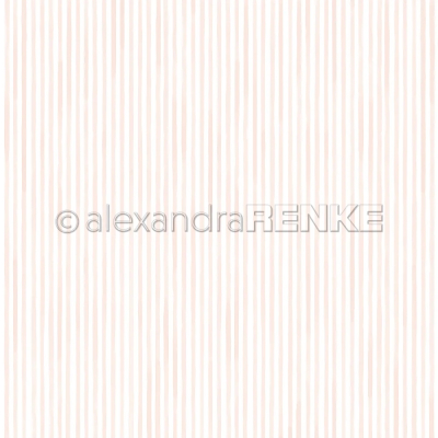 Streifen Rosa, Designpapier - Alexandra Renke
