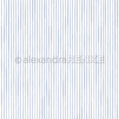 Streifen Blau, Designpapier - Alexandra Renke