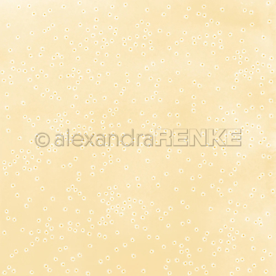 Margeritenreigen auf Gelb, Designpapier - Alexandra Renke