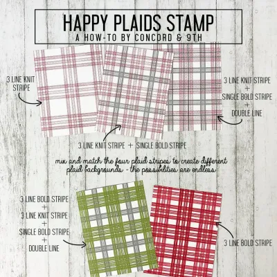 Happy Plaids, Clearstamp - Concord & 9th