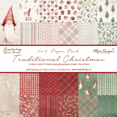 Traditional Christmas 6x6 Paperpad - Maja Design