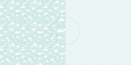 Wolken & Karo, zuckerblau, Designpapier - Dini Design