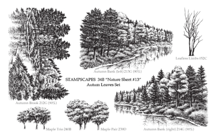 Nature Sheet #13 Autumn Leaves Set, Stempel - Stampscapes