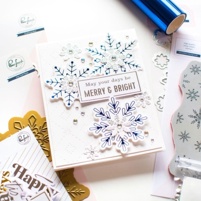 Snowflakes, Hotfoil Plate – Pinkfresh Studio