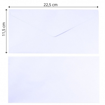 Preview: Kuverts 11,5 x 22,5 cm, Weiss - Vaessen