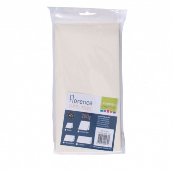 Preview: Doppelkarten 11 x 22 cm, Ivory - Vaessen