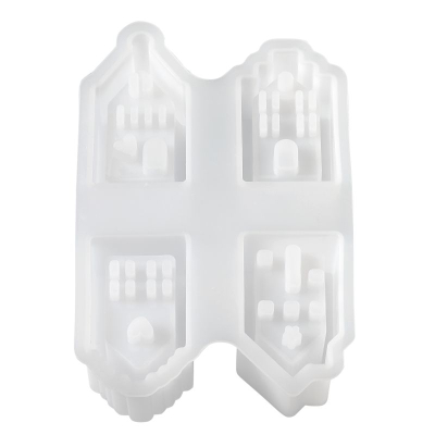 Silikongießform Mini-Häuschen 4-fach - HobbyFun