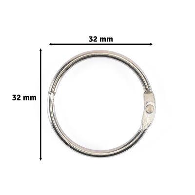 Buchbinderinge 3,2 cm, Silber - Vaessen