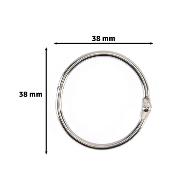 Preview: Buchbinderinge 3,8 cm, Silber - Vaessen