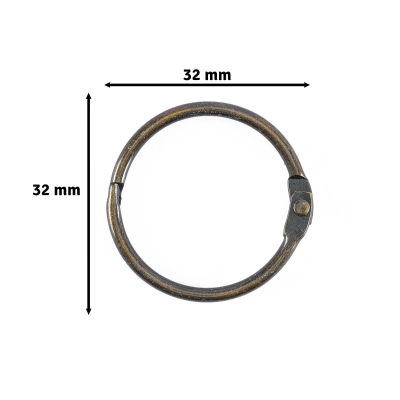 Buchbinderinge 3,2 cm, Kupfer - Vaessen