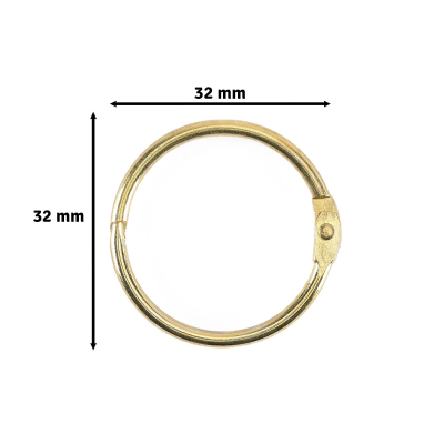 Preview: Buchbinderinge 3,2 cm, Gold - Vaessen