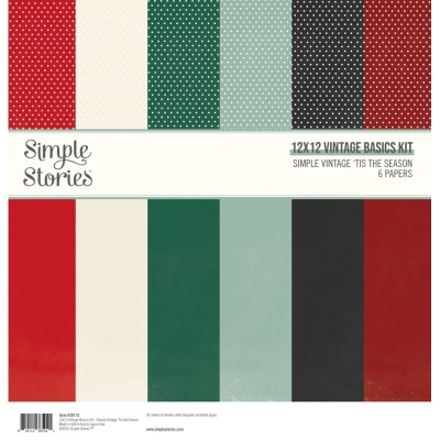 Simple Vintage 'Tis The Season Basic Kit 12x12 - Simple Stories