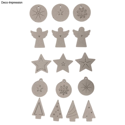 Preview: Mini-Dekoformen Xmas, Silikongießform - Rayher