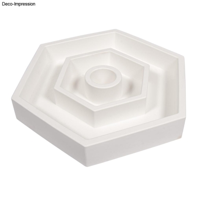 Kerzenständer Hexagon, Silikongießform - Rayher