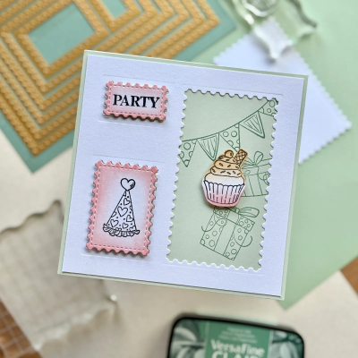 Preview: Briefmarken, Stanze - Vaessen Creative