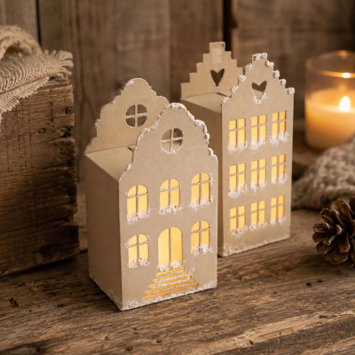 Preview: Christmas Village - 3D Step Gable House, Stanze - Vaessen Creative