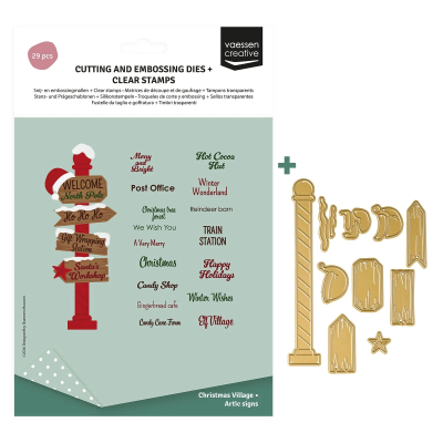 Christmas Village - Northpole Signs, Stempel- & Stanzenset - Vaessen Creative