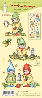 Gnomes, Clearstamp - Leane Creatief