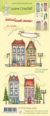 House Scene, Clearstamp - Leane Creatief