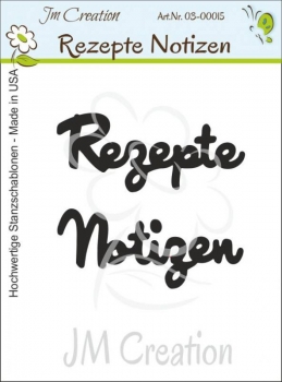 Rezepte / Notizen, Stanze - JM Creation