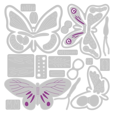 Patterned Butterflies, Stanze - Sizzix