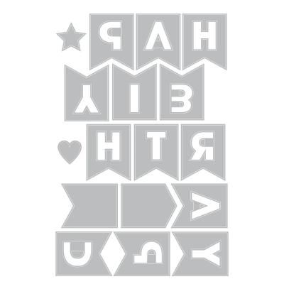 Birthday Bunting, Stanze - Sizzix