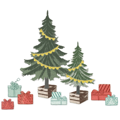 Trees and Trinkets, Stempel & Stanzenset - Sizzix
