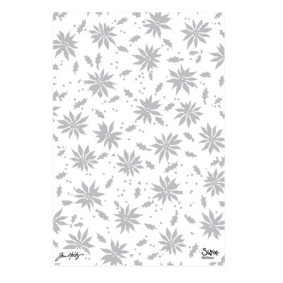 Vault Holly Poinsettia, 2D Prägeschablone A5 - Sizzix (Tim Holtz)