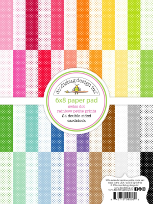 Swiss Dot Rainbow Petite Prints 6x8 Paperpad - Doodlebug